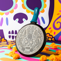 Lodge 10.5 Inch Seasoned Cast Iron Xolo Sugar Skull Griddle with Deluxe Handle Holder - Cookware Handle Accessory