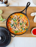 Lodge Blacklock 4 Quart Lightweight Cast Iron Deep Skillet with Lid - Cookware Lid