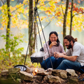 Lodge Adjustable Camp Tripod, 2 Pack - Camp Cooking Accessory