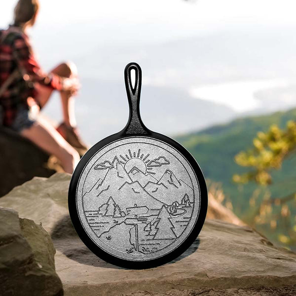 Lodge Wanderlust 10.5 Inch Cast Iron Mountain Griddle - Cookware