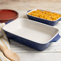 Lodge Medium Stoneware Casserole Dish, 11 x 7.5 Inch - Stoneware Bakeware