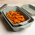Lodge Medium Stoneware Casserole Dish, 11 x 7.5 Inch - Stoneware Bakeware