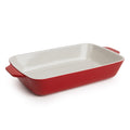Lodge Large Stoneware Casserole Dish, 13 x 9 Inch - Stoneware Bakeware