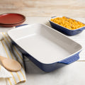Lodge Large Stoneware Casserole Dish, 13 x 9 Inch - Stoneware Bakeware