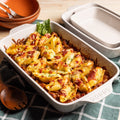Lodge Large Stoneware Casserole Dish, 13 x 9 Inch - Stoneware Bakeware