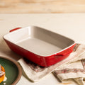 Lodge Small Stoneware Casserole Dish, 9 x 6 Inch - Stoneware Bakeware