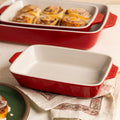 Lodge Small Stoneware Casserole Dish, 9 x 6 Inch - Stoneware Bakeware