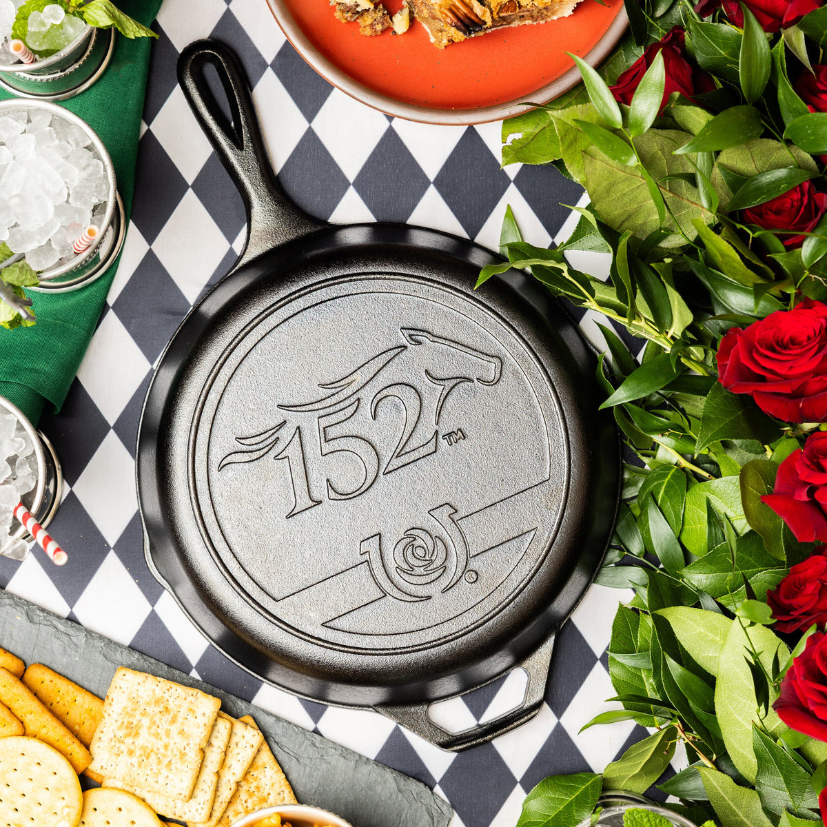 Lodge 10.25 Inch Seasoned Cast Iron Kentucky Derby Skillet - Cookware