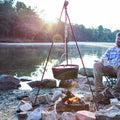 Lodge Camp Tripod, 2 Pack - Camp Cooking Accessory