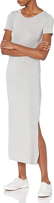 Women's Jersey Standard-Fit Short-Sleeve Crewneck Side Slit Maxi Dress (Previously Daily Ritual)