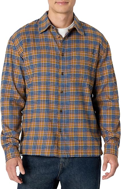Men's Relaxed-Fit Long-Sleeve Flannel Shirt