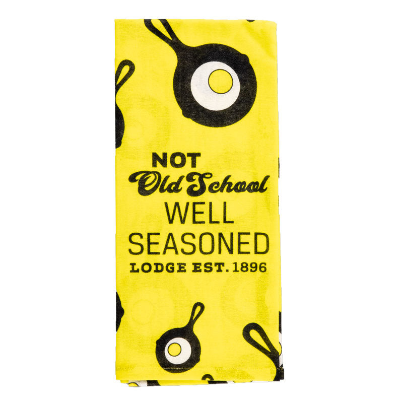Not Old School Well Seasoned Lodge Dish Towel - Cast Iron Cleaning Accessory