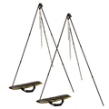 Lodge Adjustable Camp Tripod, 2 Pack - Camp Cooking Accessory