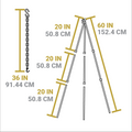 Lodge Adjustable Camp Tripod - Camp Cooking Accessory