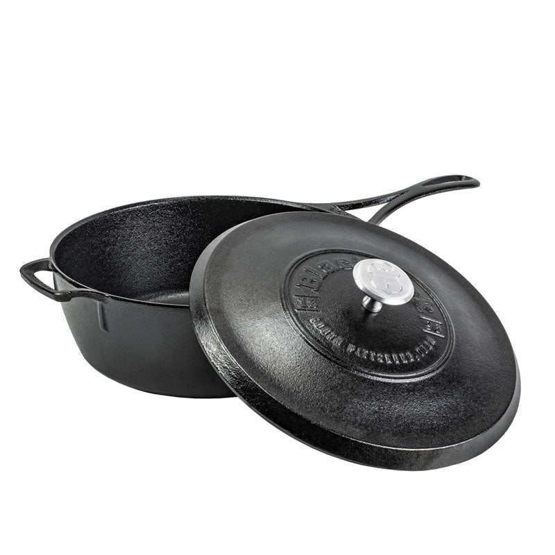 Lodge Blacklock 4 Quart Lightweight Cast Iron Deep Skillet with Lid - Cookware Lid