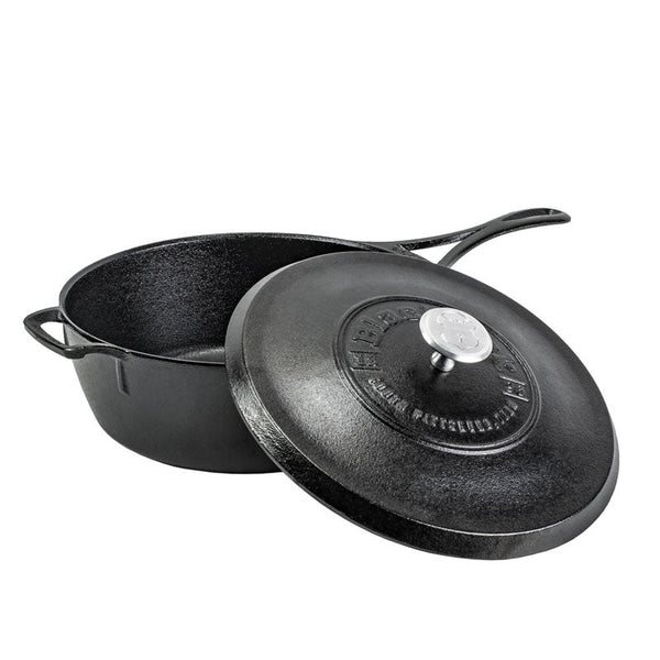 Lodge Blacklock 4 Quart Lightweight Cast Iron Deep Skillet with Lid - Cookware Lid