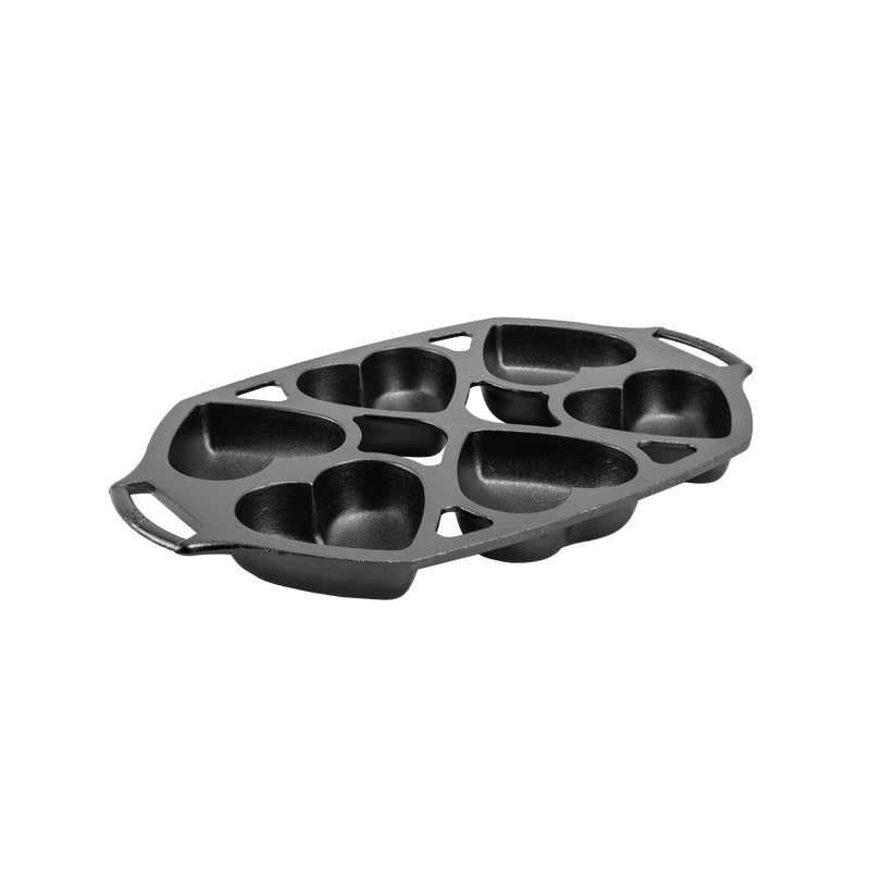 Lodge Seasoned Cast Iron Heart Mini Cake Pan - Cookware