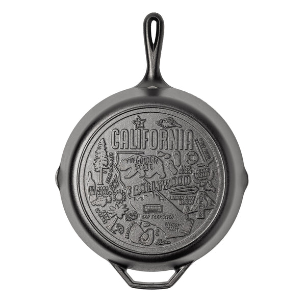 Lodge American Road Trip: 12 Inch Seasoned Cast Iron Skillet, California - Cookware