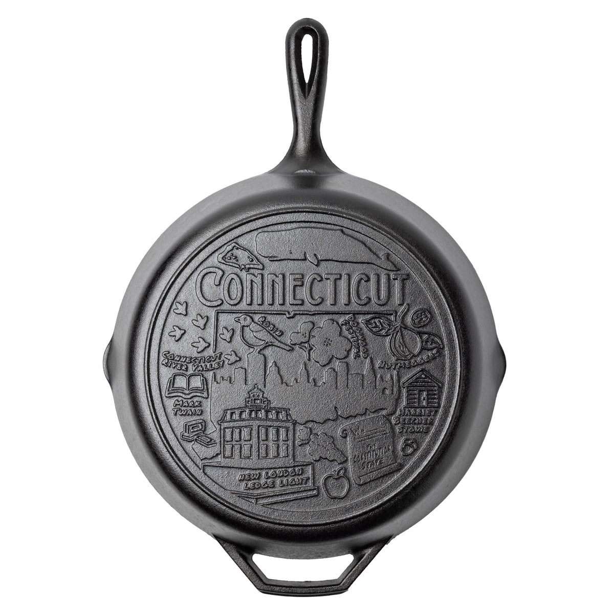 Lodge American Road Trip: 12 Inch Seasoned Cast Iron Skillet, Connecticut - Cookware