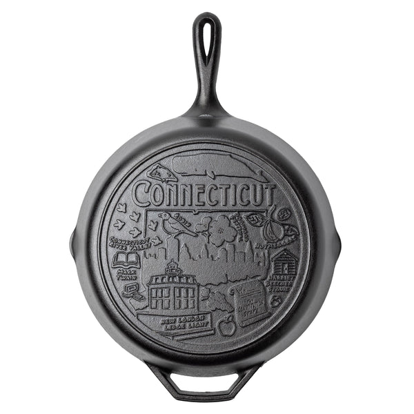 Lodge American Road Trip: 12 Inch Seasoned Cast Iron Skillet, Connecticut - Cookware