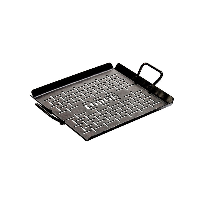 Lodge 13 x 12 Inch Seasoned Carbon Steel Grilling Basket