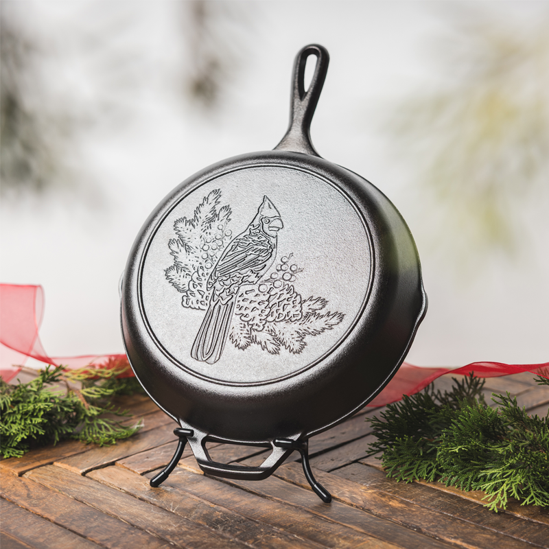 Lodge 10.25 Inch Seasoned Cast Iron Cardinal Skillet - Cookware