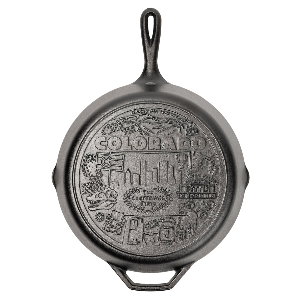 Lodge American Road Trip: 12 Inch Seasoned Cast Iron Skillet, Colorado - Cookware