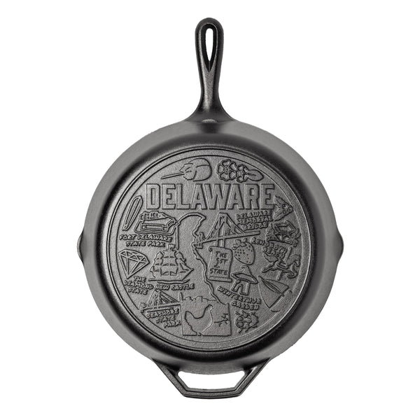 Lodge American Road Trip: 12 Inch Seasoned Cast Iron Skillet, Delaware - Cookware