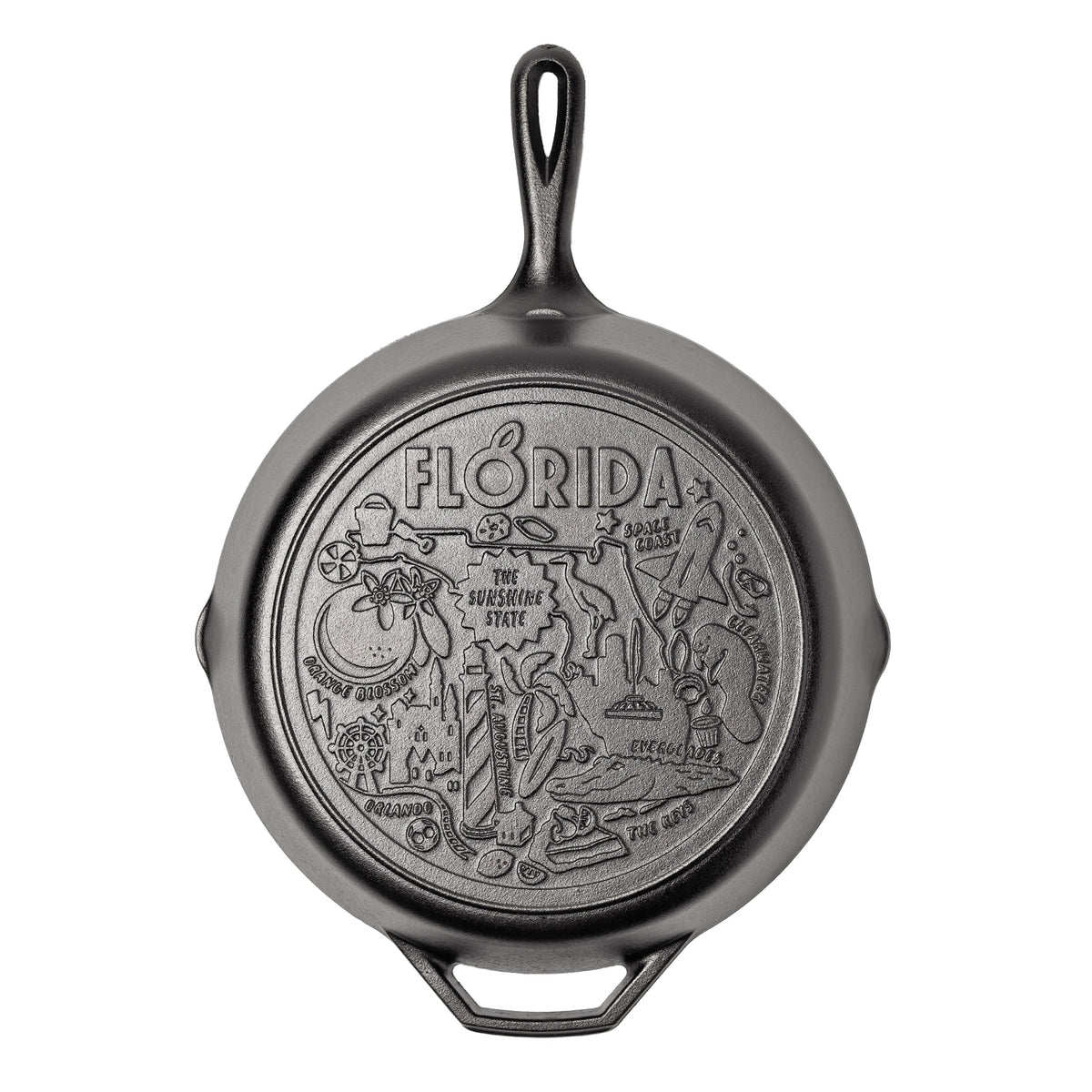 Lodge American Road Trip: 12 Inch Seasoned Cast Iron Skillet, Florida - Cookware