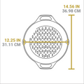 Lodge 12 Inch Seasoned Cast Iron Dual Handle Grilling Basket - Cookware