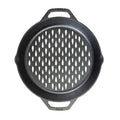 Lodge 12 Inch Seasoned Cast Iron Dual Handle Grilling Basket - Cookware