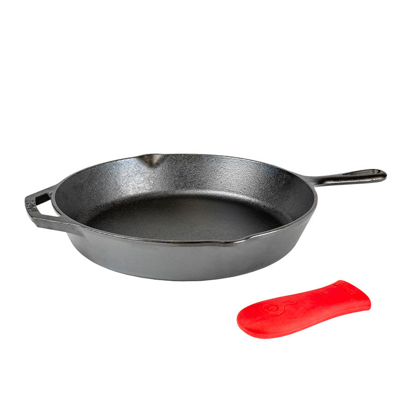 Lodge 12 Inch Cast Iron Skillet with Handle Holder - Cookware Handle Accessory