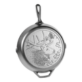 Lodge Wildlife Series 12 Inch Cast Iron Elk Skillet - Cookware
