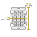 Lodge 15 x 12 Inch Seasoned Cast Iron Grill Topper - Cookware