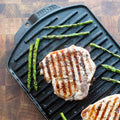 Lodge 19 x 9.5 Inch Seasoned Cast Iron Reversible Grill/Griddle - Cookware