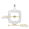 Lodge 10.5 Inch Square Cast Iron Grill Pan - Cookware