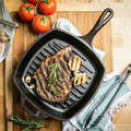 Lodge 10.5 Inch Square Cast Iron Grill Pan - Cookware