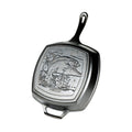 Lodge Wildlife Square Grill Pan with Fish - Cookware