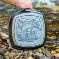 Lodge Wildlife Square Grill Pan with Fish - Cookware