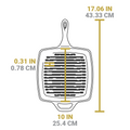 Lodge Wildlife Square Grill Pan with Fish - Cookware
