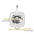 Lodge Wildlife Square Grill Pan with Fish - Cookware