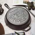 Lodge 10.25 Inch Seasoned Cast Iron Skillet, USA Icons - Cookware