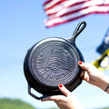 Lodge 10.25 Inch Seasoned Cast Iron American Flag Skillet - Cookware