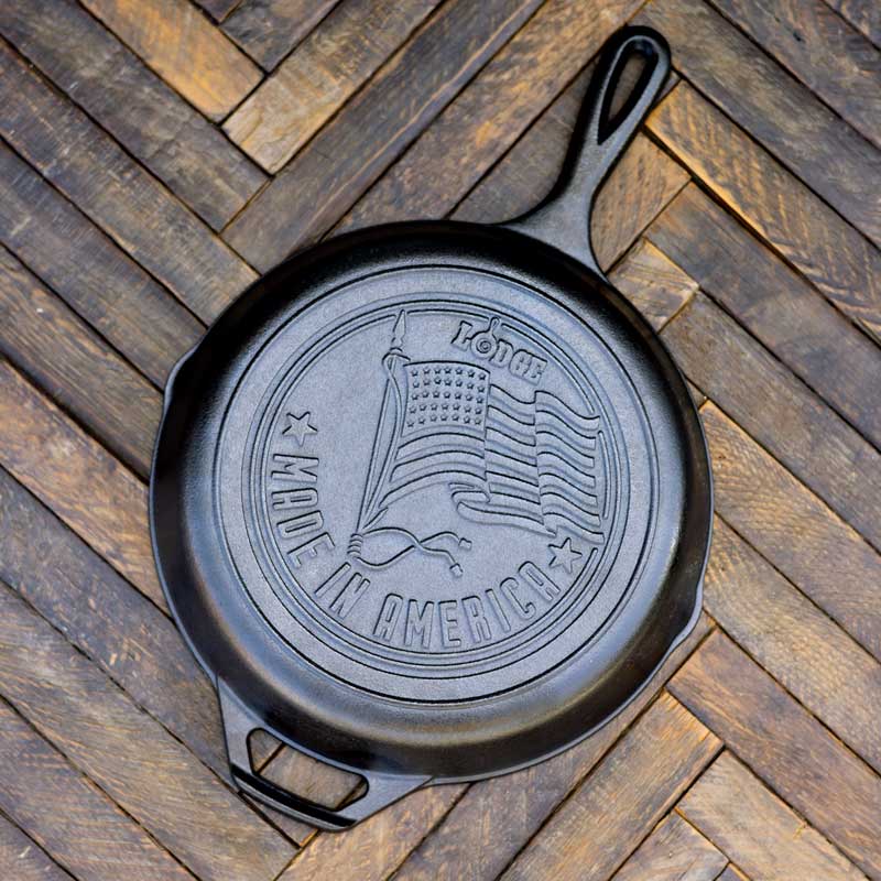 Lodge 10.25 Inch Seasoned Cast Iron American Flag Skillet - Cookware