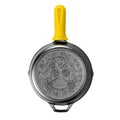 Lodge Seasoned Cast Iron Sugar Skull Skillet with Deluxe Handle Holder - Cookware Handle Accessory