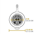 Lodge Seasoned Cast Iron Sugar Skull Skillet with Deluxe Handle Holder - Cookware Handle Accessory