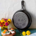 Lodge 10.25 Inch Seasoned Cast Iron Sugar Skull Skillet - Cookware