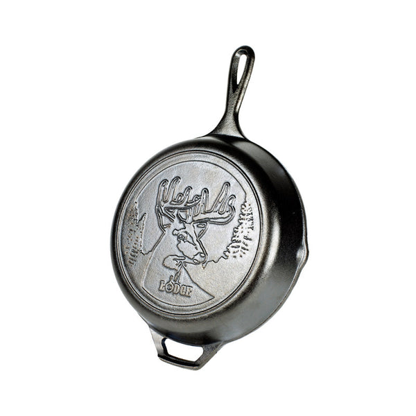 Lodge Wildlife Series 10.25 Inch Cast Iron Deer Skillet - Cookware