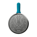 Lodge 10.5 Inch Seasoned Cast Iron Xolo Sugar Skull Griddle with Deluxe Handle Holder - Cookware Handle Accessory