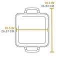 Lodge Chef Collection 11 Inch Cast Iron Square Griddle - Cookware